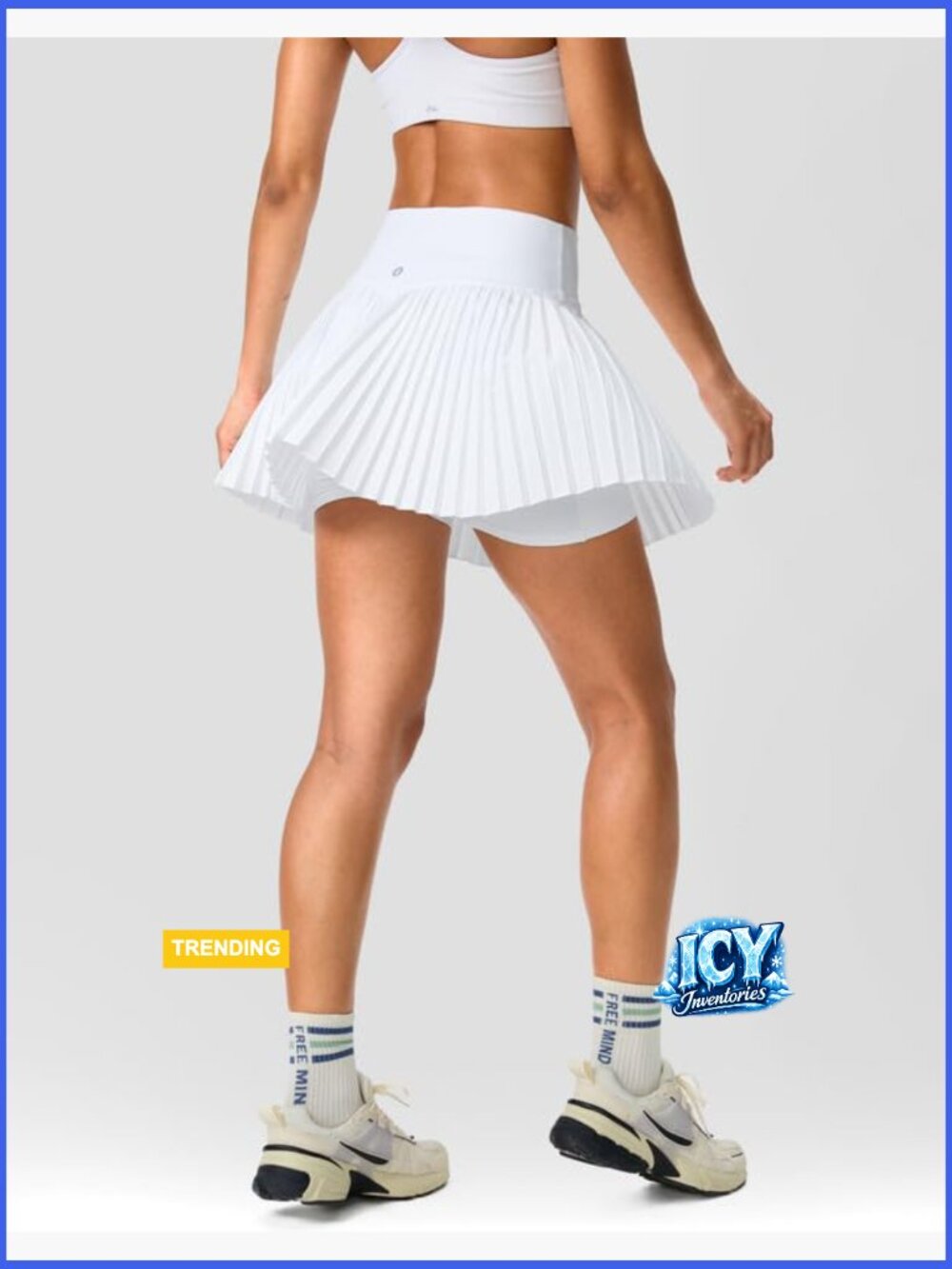 Pleated Tennis Skirt with Pockets High Waisted Athletic Skort - Picture 4 of 7